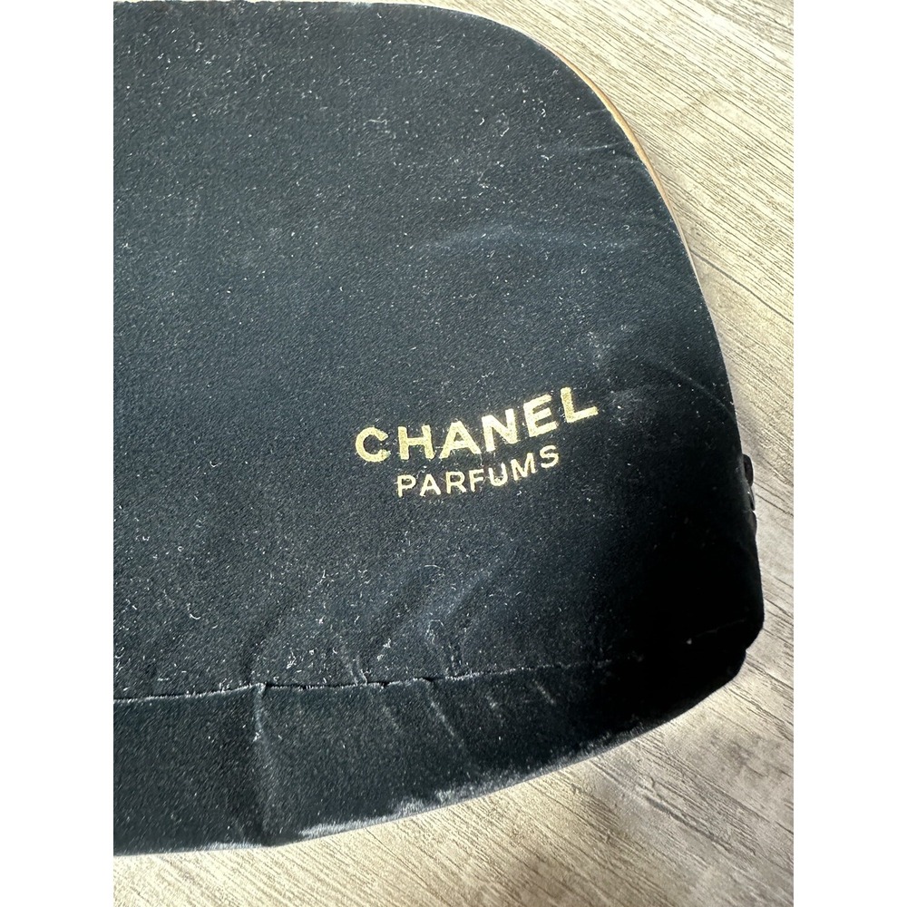 Chanel Parfums Black Velvet Cosmetic‎ Pouch Travel Bag - Picture 3 of 13